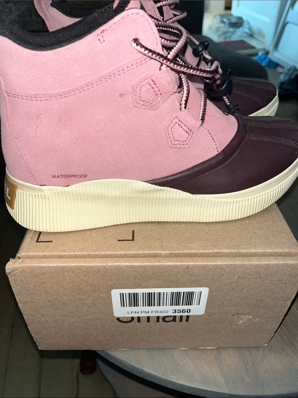 Sorel Pink and Burgundy Waterproof Women's Ankle Boots